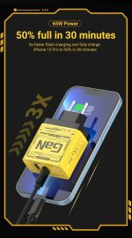 • شاحن USB-C بقوة 120 واط - شاحن سريع GaN مع تقنية PD - الصورة 4